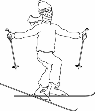 Ski 01 - Coloriages sport - Coloriages - 10doigts.fr